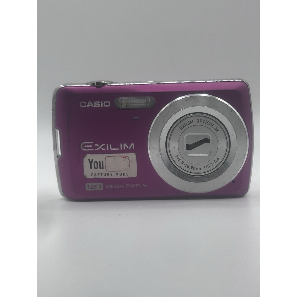 Casio Exilim EX-Z35 12.1MP Pink Digital Camera 3x Zoom Untested For Parts/Repair
